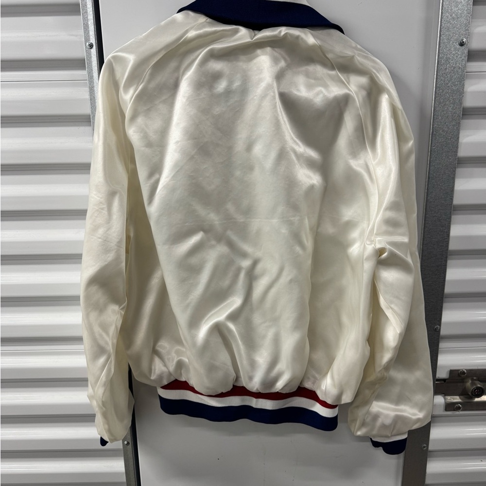 Vintage King Louie USA Team Olympics Firestone Bomber Jacket White Mens XL 80s‎ - Picture 3 of 10